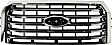 Grille Assembly, Chrome Shell with Textured Black Insert, Grille, CAPA CERTIFIED