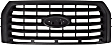 2015 Ford F-150 - Painted Black Shell with Textured Black Insert, For Models With Billet Style Grille, CAPA Certified
