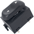 Front, Driver Side/Rear, Driver or Passenger Side Window Switch, Black