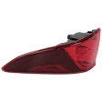 Driver Side, Inner Tail Light, with Bulb, Halogen, Mounts On Luggage Lid, CAPA CERTIFIED