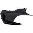 Front, Passenger Side Bumper End, Gloss Black Plastic