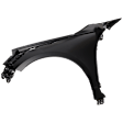 Front, Passenger Side Fender, Black, Steel