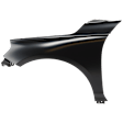 Front, Driver Side Fender, Black, Steel