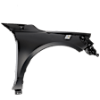 Front, Driver Side Fender, Black, Steel