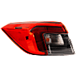Driver Side, Outer Tail Light, with Bulb, LED, Sedan, Mounts On Body