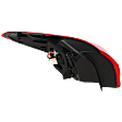 Passenger Side, Outer Tail Light, with Bulb, Halogen, Clear and Red Lens, 4 Cyl., 2.0L Engine