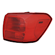 Passenger Side, Outer Tail Light, with Bulb, Halogen, Red Lens, 6 Cyl., 3.3L Engine, CAPA CERTIFIED