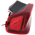 Driver Side, Outer LED Tail Light, With bulb(s), Clear & Red Lens, CAPA Certified