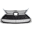 Grille Assembly, Chrome Shell with Painted Silver Black Insert, Grille, CAPA CERTIFIED