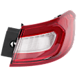 Passenger Side, Outer Tail Light, with Bulb(s), LED, Mounts On Body, CAPA Certified