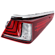 Passenger Side, Outer LED Tail Light, With bulb(s), OE Replacement, CAPA Certified