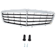 2010 Mercedes Benz E350 Base - Grille, Chrome Shell with Painted Black Insert, Sedan, For Models Without Distronic Cruise Control, With Avantgarde Package
