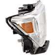 Passenger Side Headlight, with Bulb, Halogen, Clear Lens