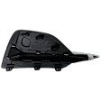 Front, Driver Side Fog Light Cover, Black, With Silver Trim