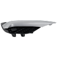 Front, Driver Side Fog Light Cover, Black, With Silver Trim