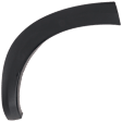 Rear, Passenger Side, Front Section Fender Trim, Textured Black