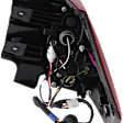 Driver Side, Outer Tail Light, with Bulb, Halogen, Red Lens