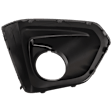 Front, Driver Side Fog Light Cover, Black