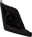 Front, Passenger Side Fog Light Cover, Textured Black, Without fog light hole