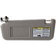 Driver Side Sun Visor, Gray, Sold Individually