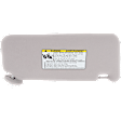 Driver Side Sun Visor, Gray
