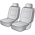 K025-11-1LSN Front Row Seat Cover, Sandstone, Made of Velour, Solid Design, Low Back Bucket Scottsdale Series