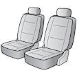 K025-12-3TTS Front Row Seat Cover, Toast, Made of Tweed, Solid Design, Low Back Bucket Duramax Tweed Series