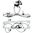 Front And Rear, Driver Side Power Window Regulator, With Motor