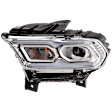 Driver and Passenger Side LED Headlight, With bulb(s), Clear Lens, Chrome Interior, CAPA Certified