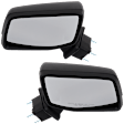 Driver and Passenger Side Mirrors, Power Adjust, Manual Folding, Heated, Textured Black, No Signal Light, Memory, Puddle Light, Auto-Dimming, and Blind Spot Feature, With (Temp Sensor, RH)