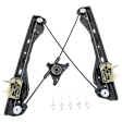Front, Driver and Passenger Side Power Window Regulator, Without Motor