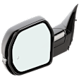 Driver and Passenger Side Mirror, Power Adjust, Heated, Manual Folding, Textured Black, In-housing Signal Light, No Memory, No Puddle Light, No Auto-Dim, With Blind Spot Detection in Glass