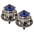 SET-MO512636-2 Rear, Driver and Passenger Side Wheel Hub, 4 Lugs, With Bearing, Sensor Included, Hatchback, 1.5L, 4Cyl, Problem Solver Series