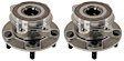 SET-MO513424-2 Front, Driver and Passenger Side Wheel Hub, 5 Lugs, Sensor Included, Problem Solver Series