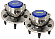 SET-MO515175-2 Front, Driver and Passenger Side Wheel Hub, 6 Lugs, RWD, Problem Solver Series