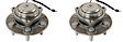 SET-MO515180-2 Front, Driver and Passenger Side Wheel Hub, 6 Lugs, With Bearing, RWD, Problem Solver Series