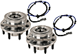 SET-MO515183-2 Front, Driver and Passenger Side Wheel Hub, 8 Lugs, 4WD, Problem Solver Series
