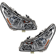 Driver and Passenger Side Headlights, with Bulbs, HID/Xenon, with HID Bulbs and ballast, Sedan, For Models without Technology Package, CAPA Certified