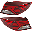 Driver and Passenger Side, Outer LED Tail Light, With bulb(s), OE Replacement, Sedan