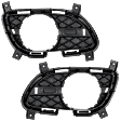 Front, Driver and Passenger Side, Inner Fog Light Trims, Textured Black