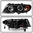 5042415 Driver and Passenger Side Halogen Headlight, With bulb(s), Clear Lens, Black Interior, Signature Series