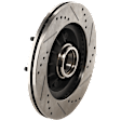Front, Driver or Passenger Side Brake Disc, Cross-drilled and Slotted, Vented, 5 Lug Wheels, 12.13 in. Disc Diameter, RWD, 2-Wheel ABS, Pro-Line Series