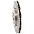 Front, Driver or Passenger Side Brake Disc, Plain Surface, Solid, 5 Lugs, 11.63 in. OD, 2 Row Seating, Pro-Line Series