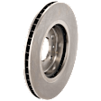 Front, Driver or Passenger Side Brake Disc, Plain Surface, Solid, 5 Lugs, 11.63 in. OD, 2 Row Seating, Pro-Line Series