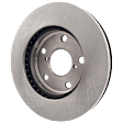Front, Driver or Passenger Side Brake Disc, Plain Surface, Vented, 5 Lugs, 258.06 mm, Pro-Line Series