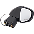 Passenger Side Mirror, Power Adjust, Manual Folding, Non-Heated, Textured Black, No Signal Light, Memory, Puddle Light, Auto-Dimming, and Blind Spot Feature, 4 Cyl., 2.5L Engine, USA Built Vehicle