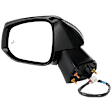 Driver Side Mirror, Power Adjust, Heated, Manual Folding, Paintable, In-housing Signal Light, No Memory, No Puddle Light, No Auto-Dim, With Blind Spot Light in Glass