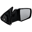 2014 Toyota Tundra Platinum - Passenger Side Mirror, For Models Without Lane Change Assist, Power Adjust, Heated, Chrome, Power Folding, In-glass Signal Light, No Blind Spot Feature, With Memory, With Puddle Light, No Auto-Dimming