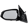 Driver Side Mirror, Power Adjust, Heated, Manual Folding, Paintable, In-housing Signal Light, No Memory, No Puddle Light, No Auto-Dim, With Blind Spot Detection in Glass