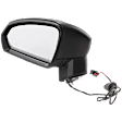 Driver Side Mirror, Power Adjust, Heated, Manual Folding, Textured Black, No Signal Light, No Memory, No Puddle Light, No Auto-Dim, No Blind Spot Feature